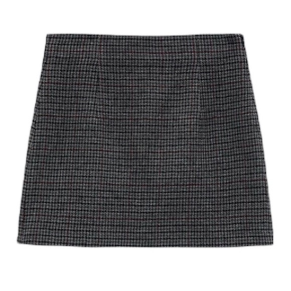 Zara Wool Blend Houndstooth Skirt - Picture 3 of 8